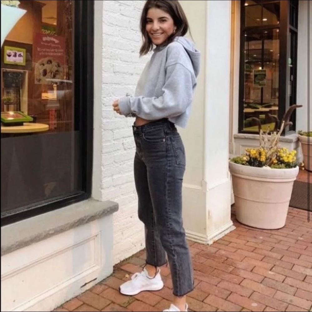 Women’s Helena Cut off Raw Hem Black jeans